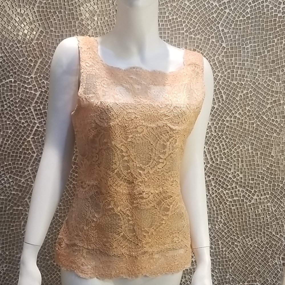 Peach toned lace camisole